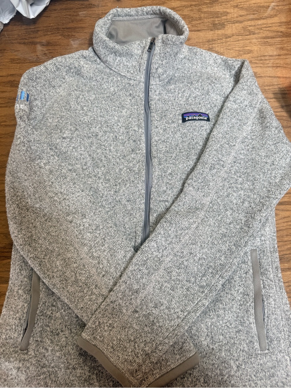 Patagonia Light Gray Heather Full-Zip Fleece Jacket